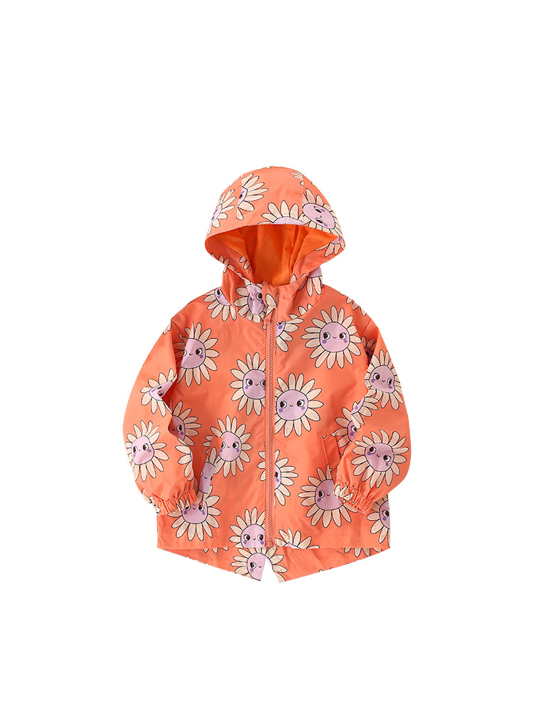 Malwee niñas abrigo abrigo otoño y invierno nuevo estilo europeo y americano ropa infantil con cremallera encapuchada ropa infantil de manga larga