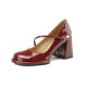 Retro Mary Jane single-layer shoes for women 2023 new chunky heel low-cut French style red bridal high heels wedding shoes