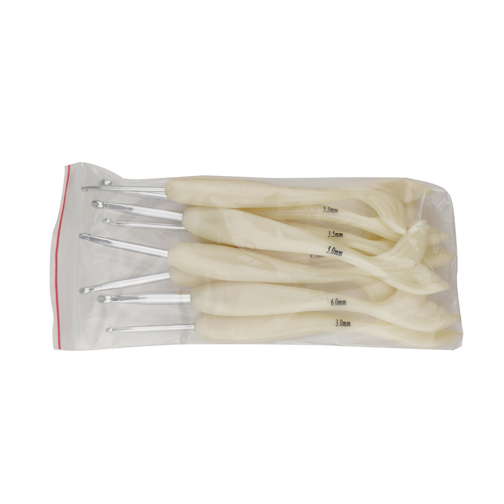 Agujas de suéter transfronterizas resina ABS lisa de cola de pescado de óxido de aluminio de aluminio conjunto de herramientas de gancho de aguja 8 un conjunto