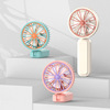 Cartoon handheld small air fan for elementary school students, new collection, wholesale, Birthday gift