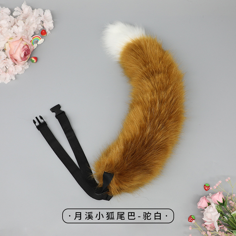 Una pieza hecha a mano japonés Lolita bestia oído tocado Cosplay decorativo pelo vertical blanco zorro oído diadema