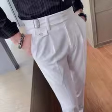 老款继续做XK12-P75男士英伦商务休闲修身尚百搭直筒裤子白色