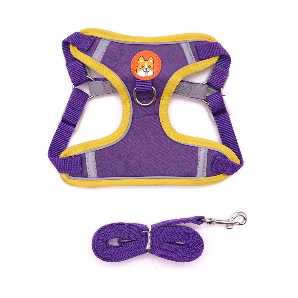 Cuerda de tracción para perros, correa para el pecho para mascotas, correa para perros, perro pequeño, pecho para perros lindo, correa para pasear a los perros, suministros transfronterizos