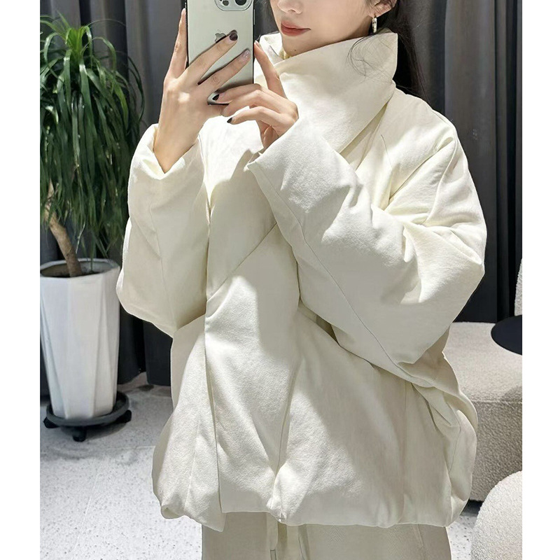 2025 New Autumn and Winter Fashionable Slim Stand-Up Collar Casual down Jacket for Women Ar004008