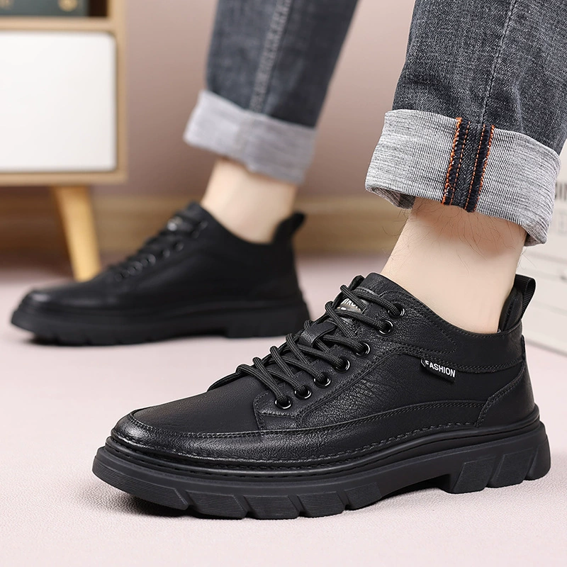 Martens, демисезонные модные трендовые туфли на платформе для кожаных ботинок, корейский стиль