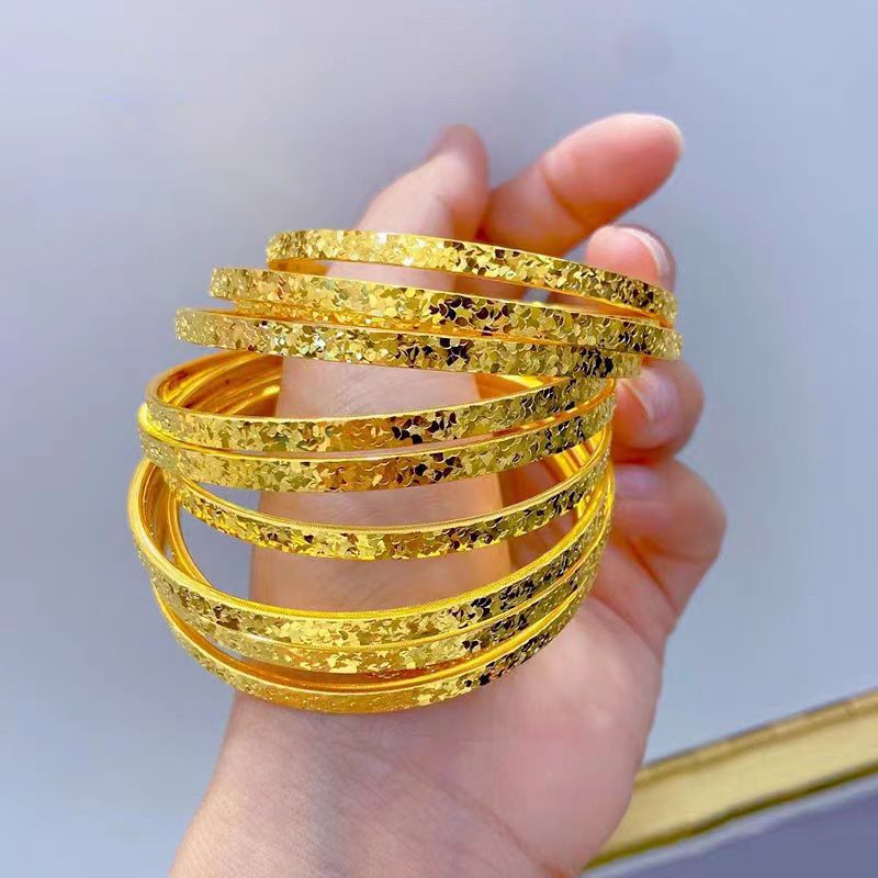 Broken Ice Bracelet, Fresh and Sweet, Simple and Sparkling Solid Bracelet, Women's Elegant Jewelry Set, Ring Bracelet