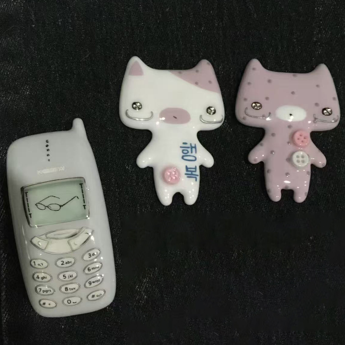 Vintage Cute Little Cat Hair Clip Ins Cute Dreamy Handmade Bangs Clip Girly Adorable Hair Accessory