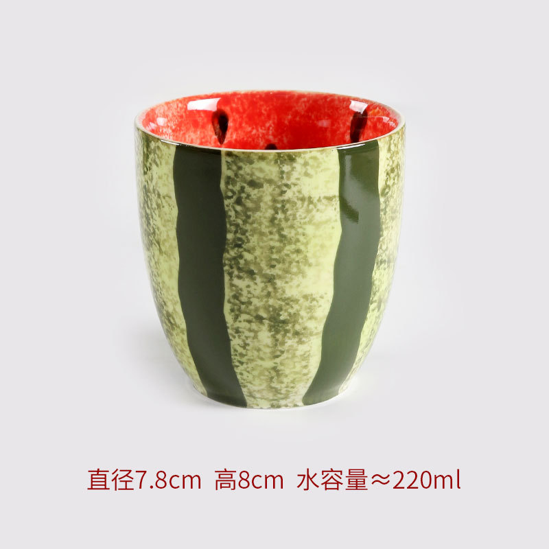 손으로 그린 ​​수박 원형 물컵 220ml/개