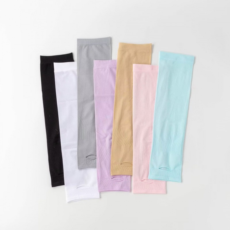 Silk Sleeves, Solid Color, Sun Protection, Ice Sleeves, Outdoor Cycling, Uv Protection, Summer Arm Guards, Long Arm Guards for Men and Women