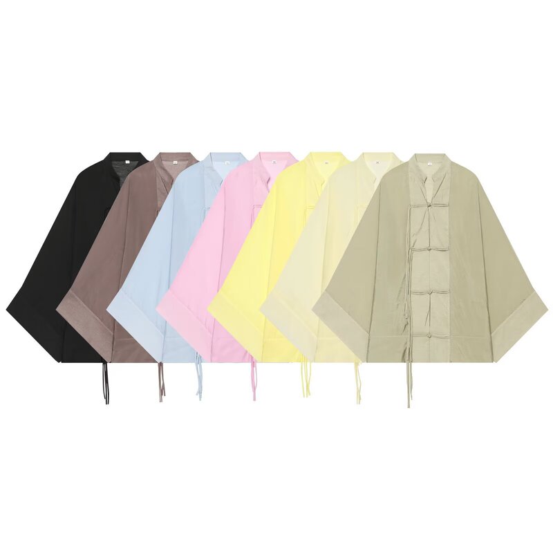 Wholesale for foreign trade: 2026 summer new European and American style fashion long-sleeve shirt with knot buckle and drape effect 0340004 Wholesale for foreign trade: 2026 summer new European and American style fashion long-sleeve shirt with knot buckle and drape effect 0340004