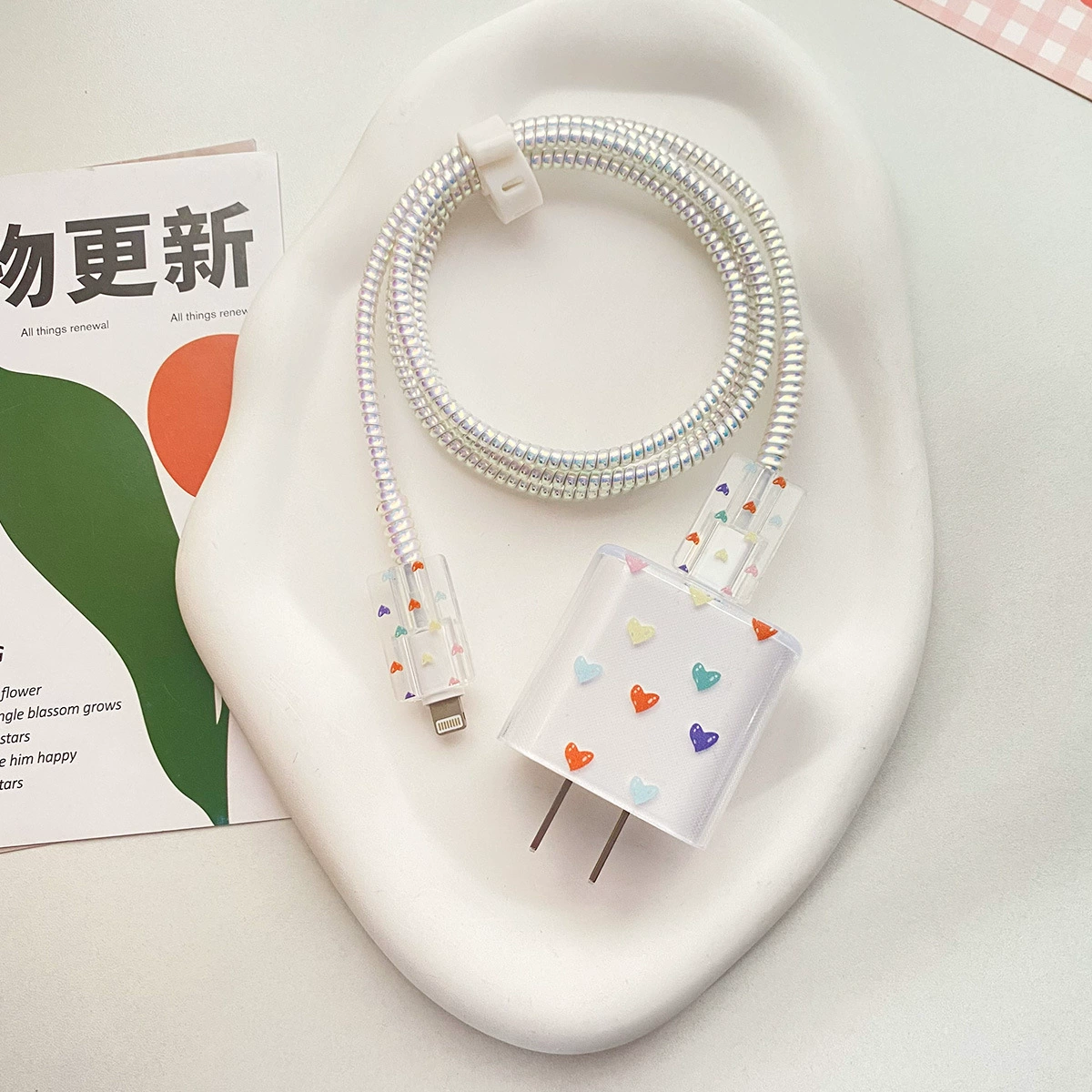 Защитная крышка Love apple зарядного устройства 20W мягкая оболочка подходит для 13promax кабель данных анти-скидка