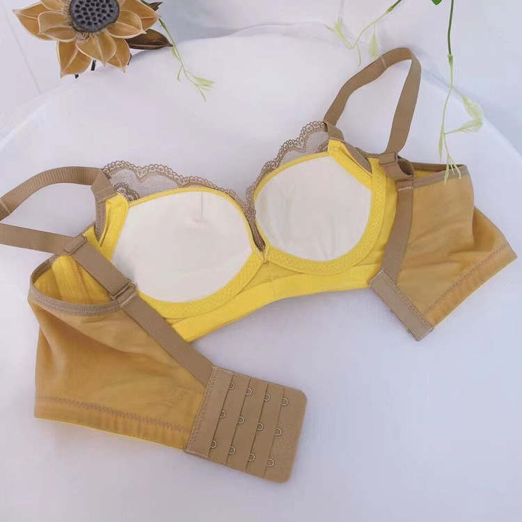 3189 entidad sexy contraste color encaje ropa interior ajustable traje cómodo inalámbrico tamaño pecho empuja hacia arriba el sujetador