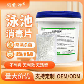 游泳池消毒片水质净化儿童乐园温泉泳池专用杀菌泡腾消毒剂氯片