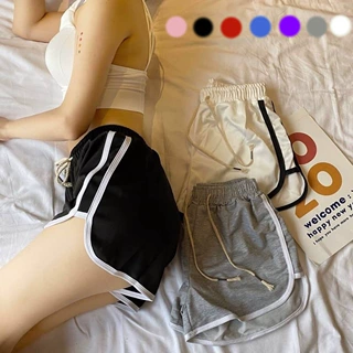跨境外贸运动短裤女夏阔腿大码跑步shorts宽松休闲睡裤性感服装