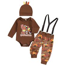 B 50845 Thanksgiving Cartoon Print Romper Ӥ������ �羳