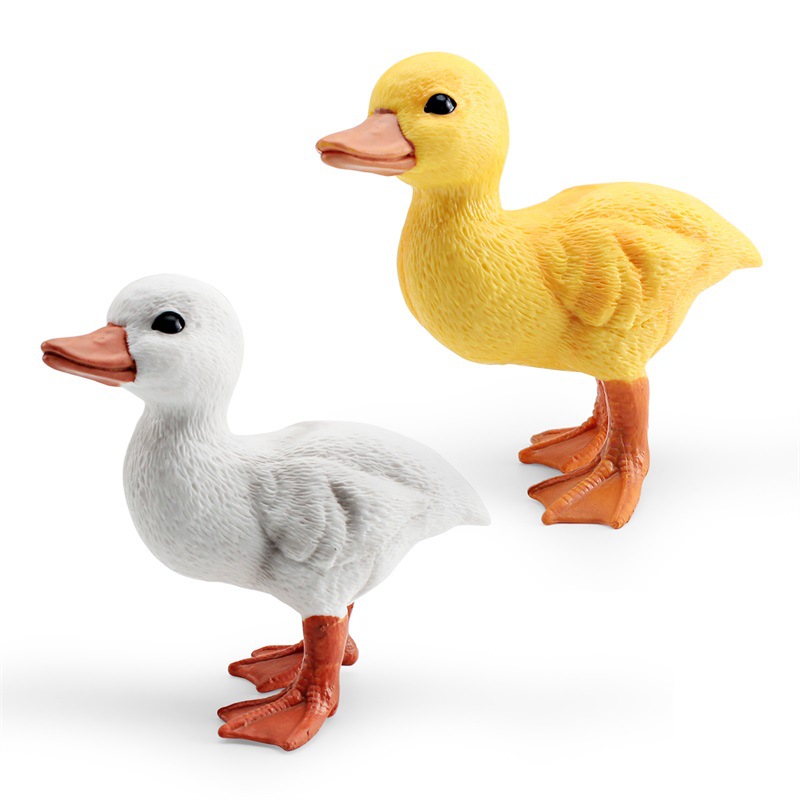 Amazon simulación Rancho granja aves de corral pato modelo animal pato amarillo pato blanco escritorio estático decoración juguete