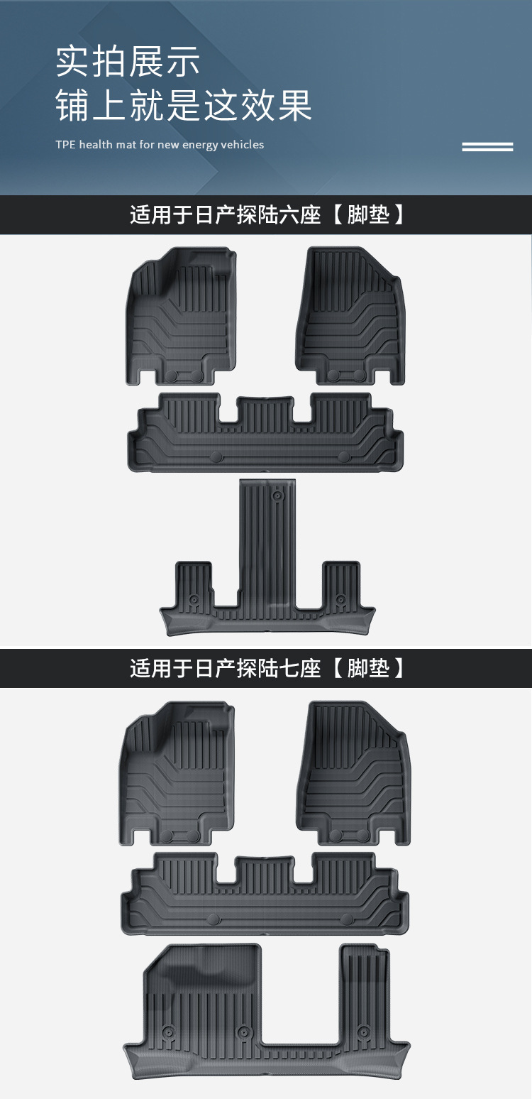 Suitable for 24 Nissan Land Cruiser Tpe Floor Mats, Special Car Floor Mats, Tail Box Mats, Seat Back Mats