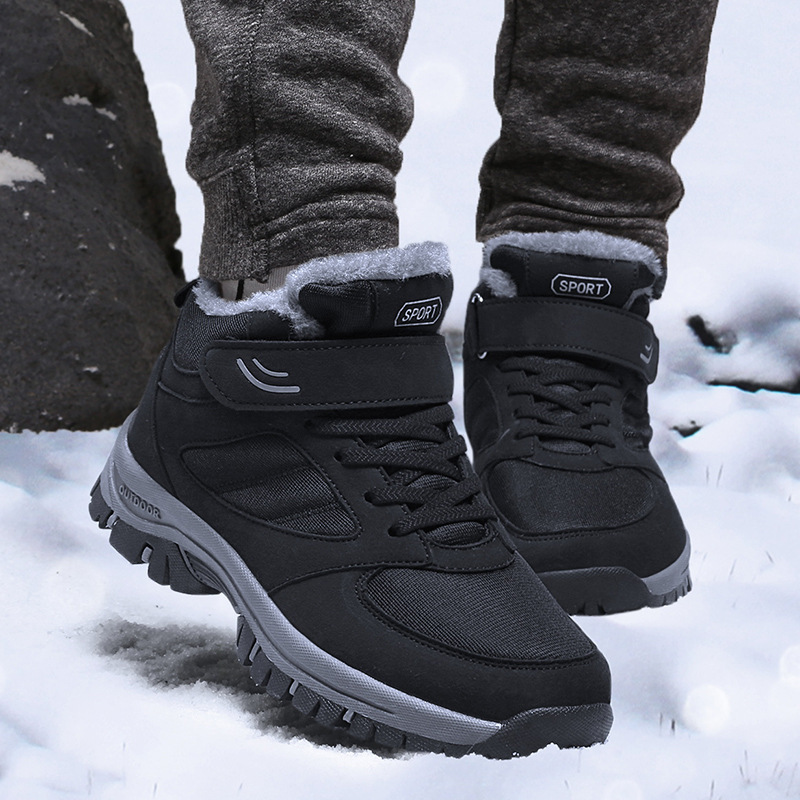 冬加绒加厚棉鞋老人鞋防滑软底中老年妈妈鞋女单鞋雪地靴户外批发