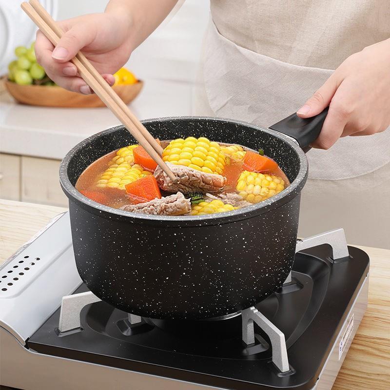 麦饭石煎煮汤锅锅小奶锅泡面锅一体雪平锅锅家用小不粘宝宝辅食锅