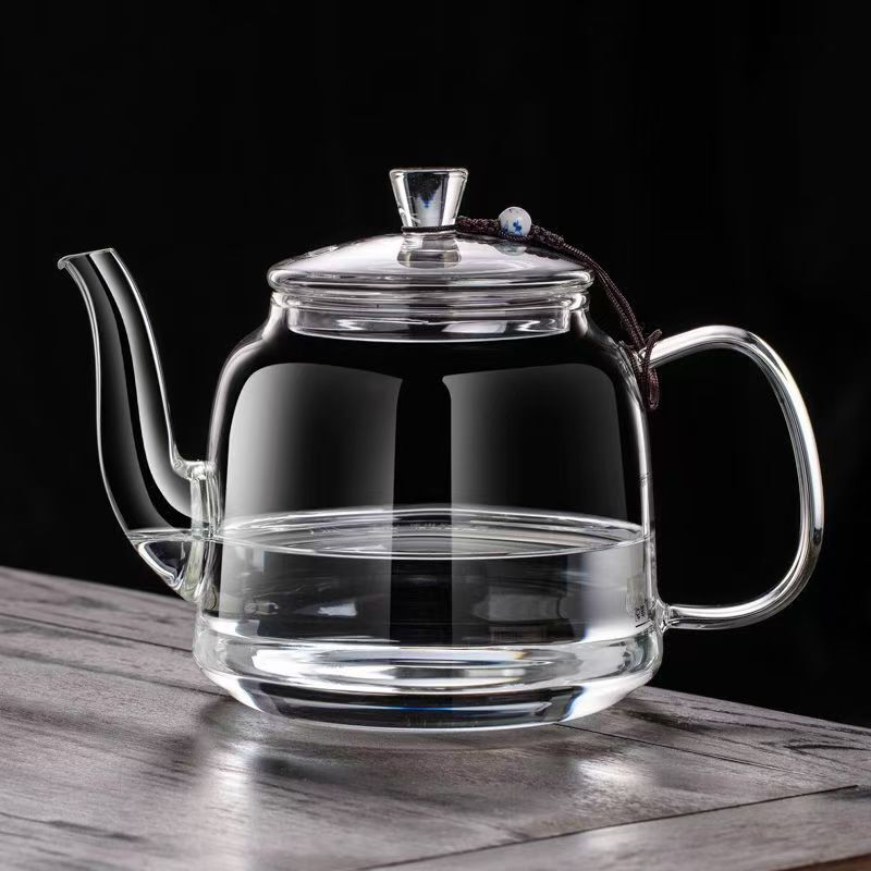 All-Glass Kettle, Explosion-Proof, Can Be Heated on Open Flame, High Borosilicate Glass, Household Kettle, Specially Designed for Electric Ceramic Stove Heating