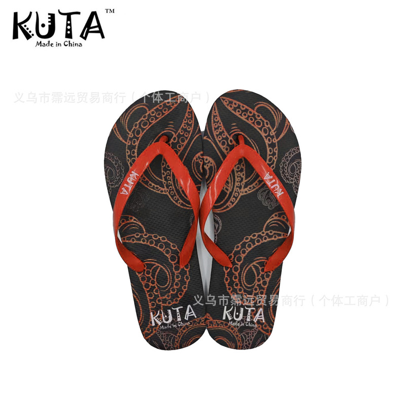 Hawaiian Tropical Island Style Pe Hard-Soled Printed Women's Flip-Flops Export Hot-Selling Kuta Beach South Pacific Islands Hawaiian Tropical Island Style Pe Hard-Soled Printed Women's Flip-Flops Export Hot-Selling Kuta Beach South Pacific Islands