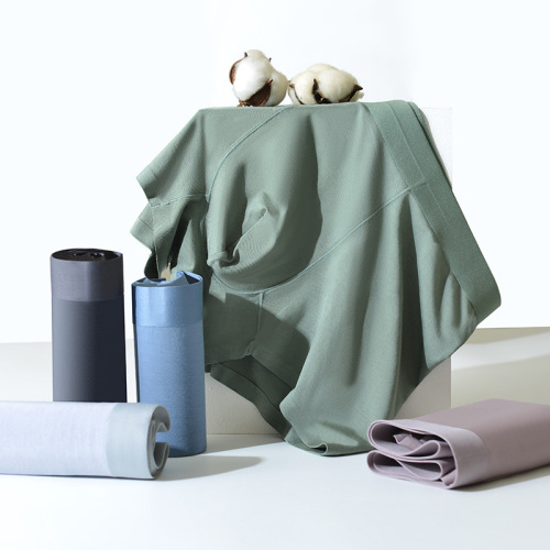 60 Count Lenzing Modal Underwear Men's Mid-waist Seamless Antibacterial Breathable Men's Underwear Modal Boxer Briefs Wholesale