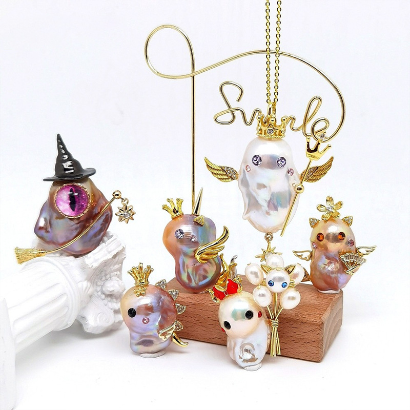 众兴阿飘配件定制巴洛克插针配饰珍珠怪兽各种装饰手工diy材料