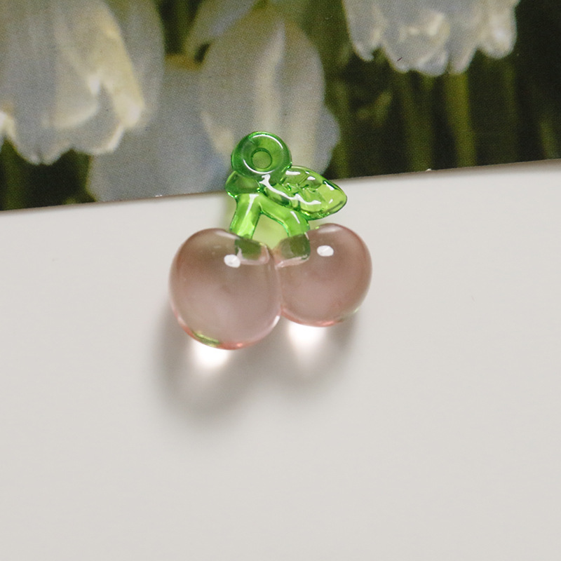 2g Weight Pendant Jewelry Making Type 20*20mm Jewelry Making Size DIY Jewelry Accessories Classification 1 Piece Quantity Acrylic Material Cherry Pattern Cute Style 1 Piece 20*20mm Arylic Cherry Pendant 5
