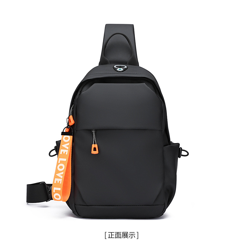 New men's chest bag, crossbody bag, fashionable small bag, cross-border multi-functional waist bag, water-resistant chest bag, outdoor sports undefined