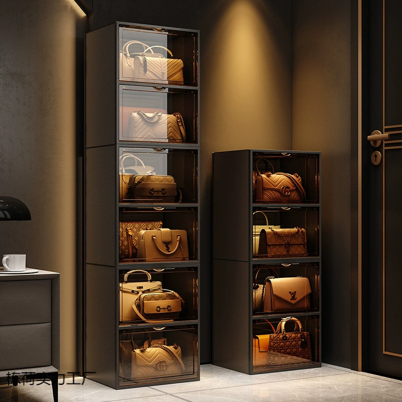 Новый домашний шкаф для хранения сумок, домашний органайзер для хранения, стеллаж для сумок, коробка для хранения в спальне, пылезащитный напольный шкаф