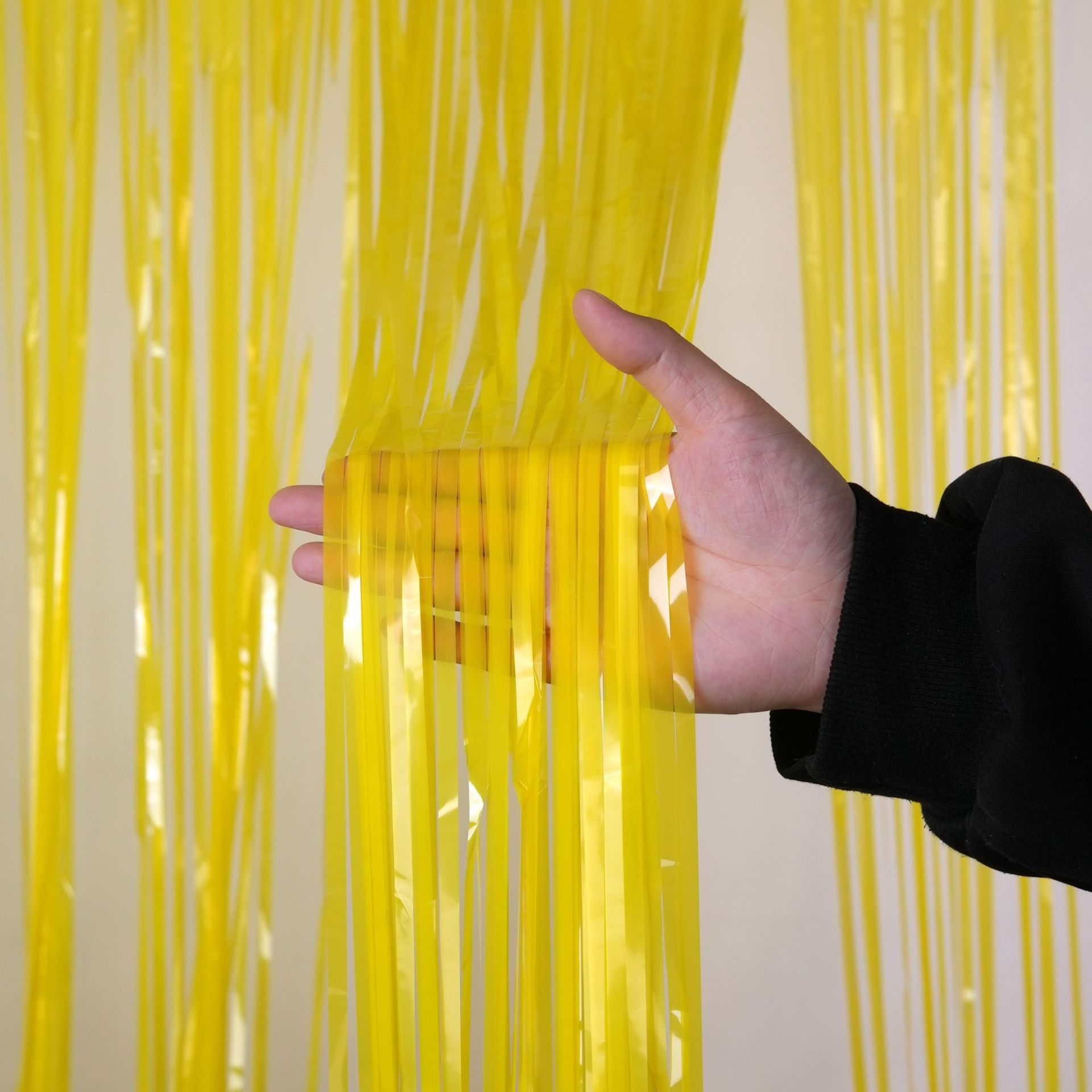 Macaron cortina de lluvia Aliexpress decoración de la escena de la fiesta cortina de la ceremonia de boda cinta