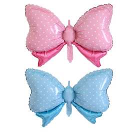 糖果蝴蝶结铝箔气球宝宝宴满月生日派对铝膜气球批发厂家装饰批发