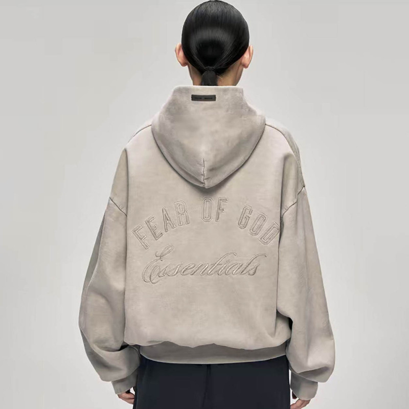 Fog Stack Essentials High Street Casual Loose Embroidered Floral Letter Cardigan Sweatshirt Trendy Fog Stack Essentials High Street Casual Loose Embroidered Floral Letter Cardigan Sweatshirt Trendy