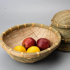 竹质工艺品;收纳篮/筐;竹编