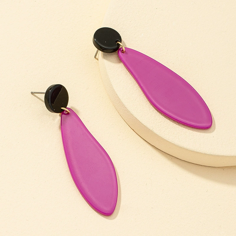 Retro acrylic fashionable earrings, accessory, 2021 collection, European style