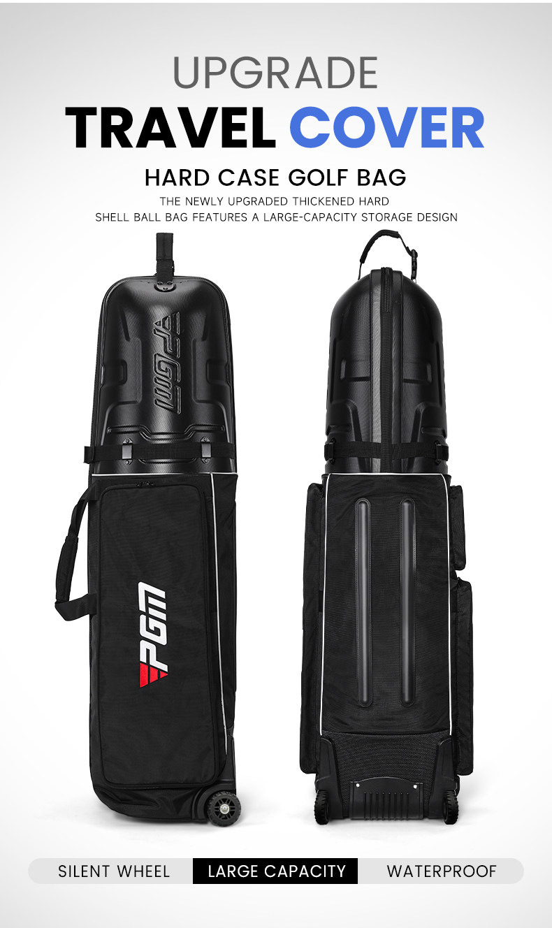 Túi đựng gậy golf PGM vỏ cứng ABS, có bánh xe kéo, chống nước, gấp gọn, kèm khóa số — Ba lô hàng không màu đen [Vỏ cứng ABS/Mũ gấp gọn/Có khóa số] HKB020 chi tiết 20
