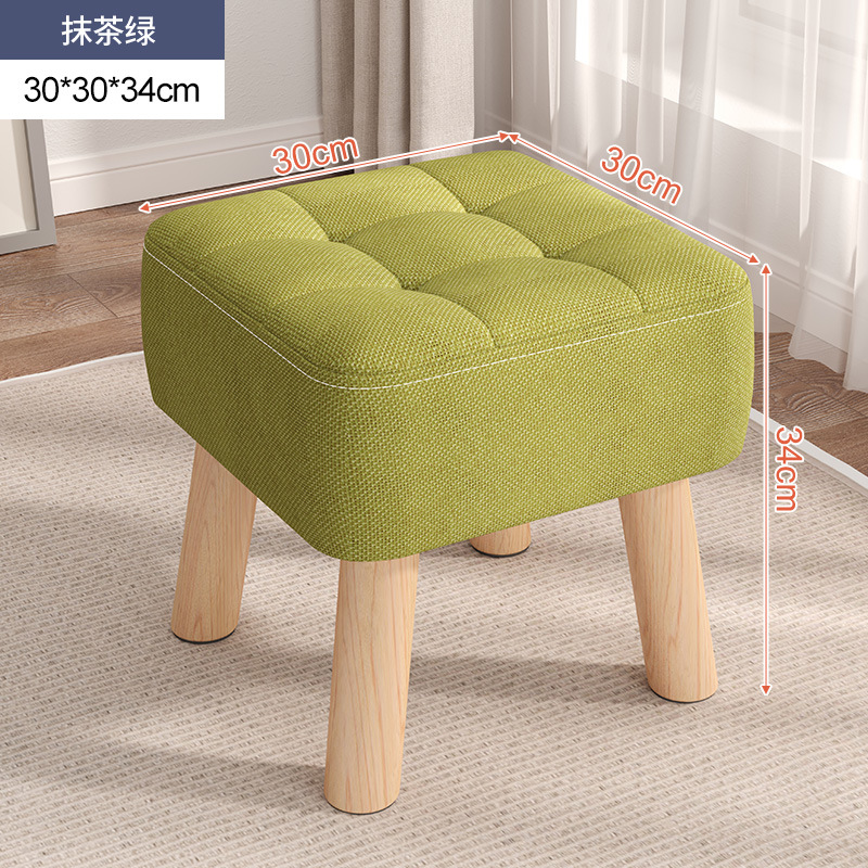 [all solid wood stool legs/heightened version] matcha green 34cm ☆ ♜