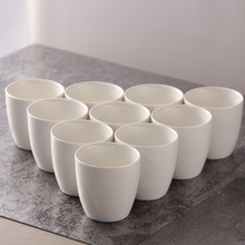 D8T710个装陶瓷加厚耐高温茶杯纯白色杯子早茶楼杯餐厅饭店小酒杯