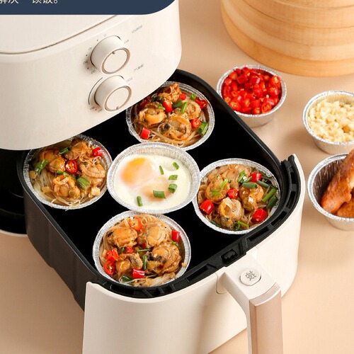 Aluminum foil bowl, aluminum foil cup, air fryer, aluminum foil plate, egg tart pastry, aluminum foil cup holder, oven, disposable household aluminum foil plate