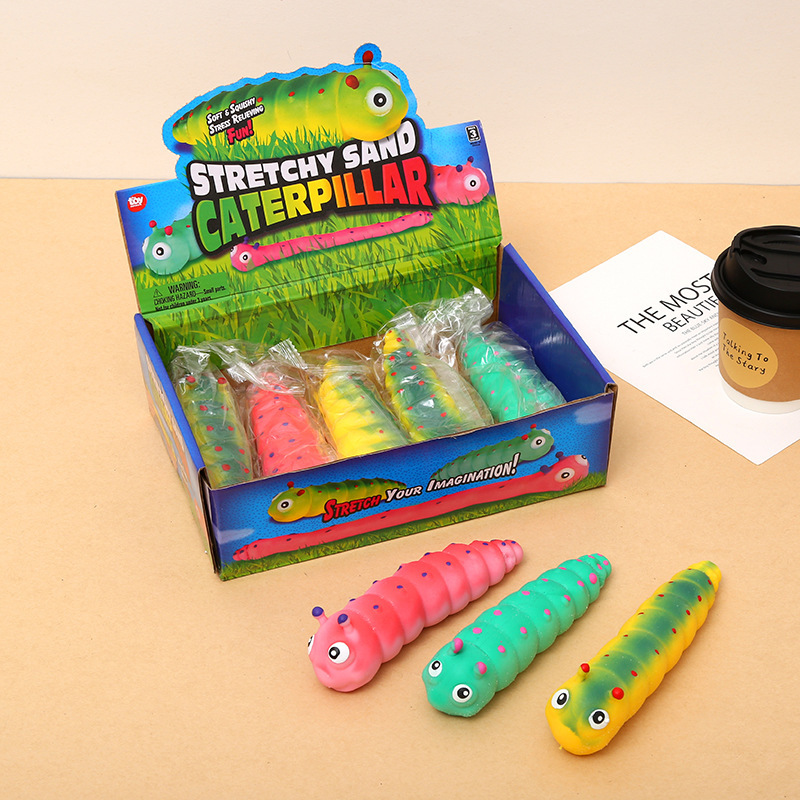 Creative Sand Caterpillar Stress Relief Toy Squishy Toy Gift Internet Celebrity Hot Item Wholesale