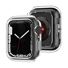 適用蘋果手錶殼Applewatch456通用tpu電鍍半包保護殼 iwatch7表殼