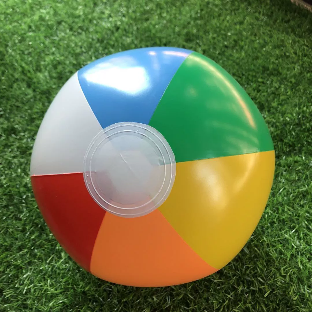 ПВХ надувной цветной пляжный мяч надувной 12-дюймовый сшитый мяч может быть напечатан с рекламой завод спот