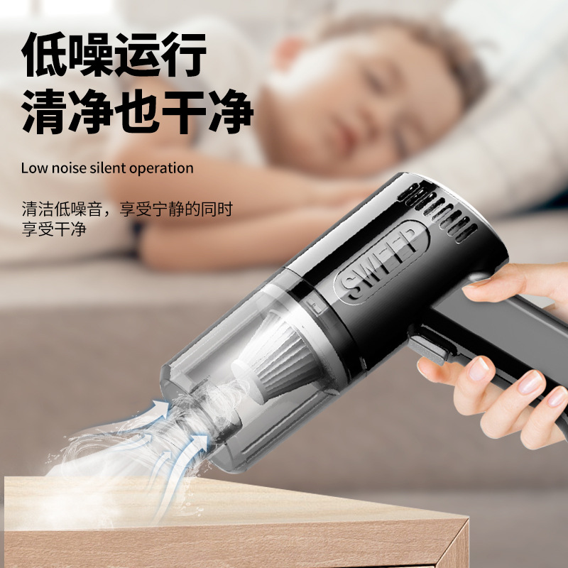 Aspirador del coche de carga inalámbrica portátil de mano pequeña aspiradora hogar del coche de alta potencia fuerte succión