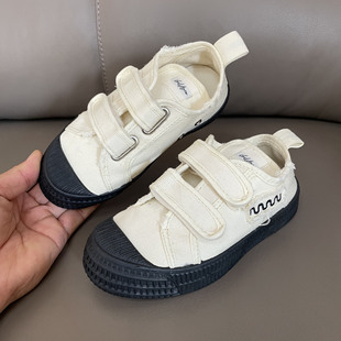 New canvas shoes Children's small medium and large children's board shoes breathable non-slip style retro outdoor board shoes for boys and girls