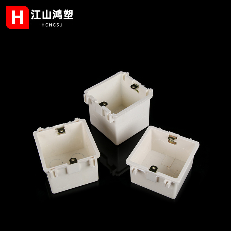 Caja de ensamblaje tipo PVC86 Caja de fondo blanco Caja de ensamblaje oculta Caja de conectores de ensamblaje de plástico Caja de combinación ignífugo