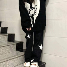 长裤子女宽松显瘦春夏韩版vibe风百搭黑色休闲阔腿裤女学生直筒裤