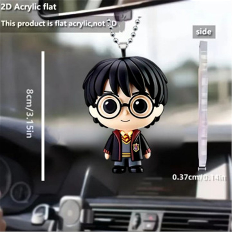 Nuevo plano acrílico transfronterizo para adorable té de leche gatos colgantes de automóviles fiestas colgantes de decoración del hogar