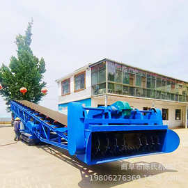 砂石刮板取料机视频 煤炭沙子扒渣机图片 液压旋耕扒料皮带输送机