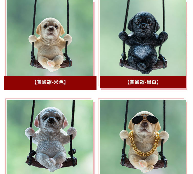 Swing Dog Car Pendant Swing Autumn Car Rearview Mirror Hanging Pendant Pendant Car Accessories for Men and Women Labrador