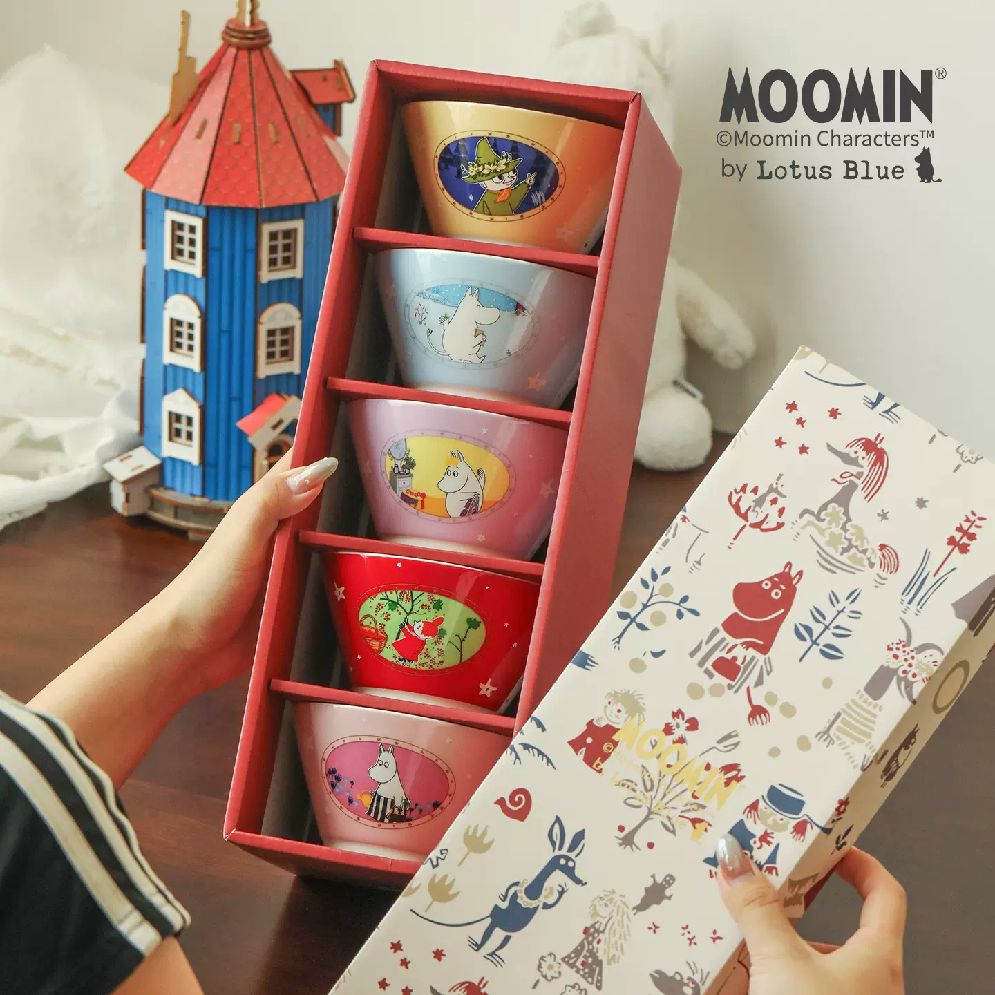moomin姆明陶瓷碗套装饭碗礼盒礼物生日乔迁开业实用高级感